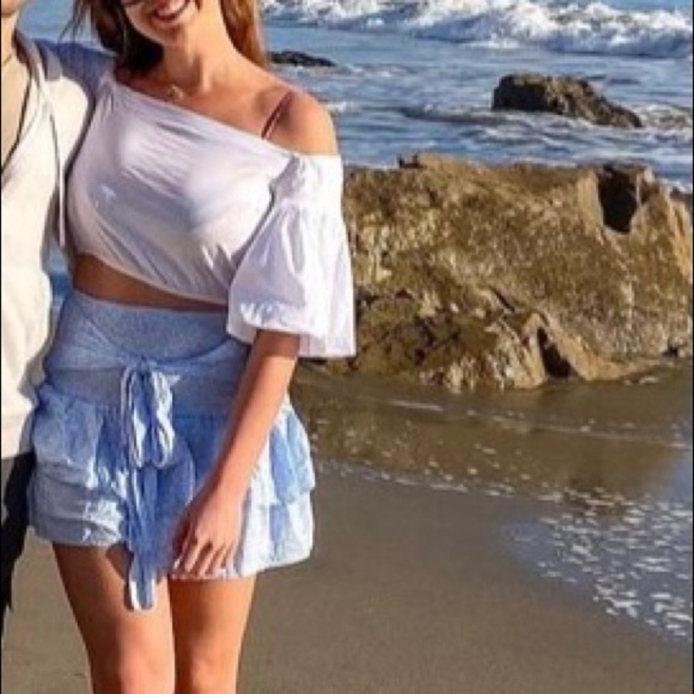 Mini Skirt with Waist Tie